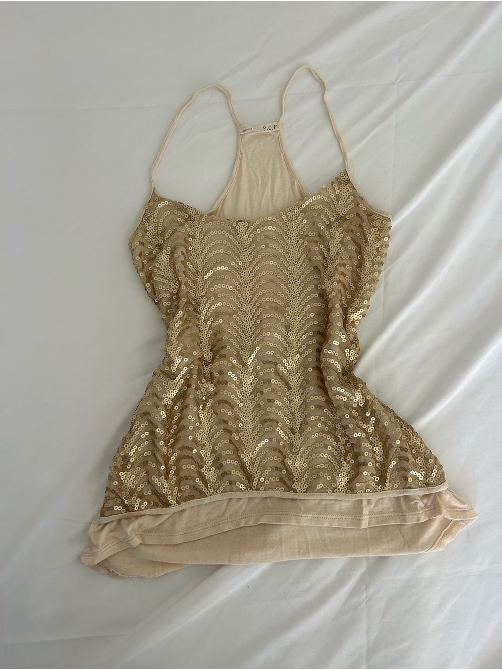 Gold Sequin cami for going out